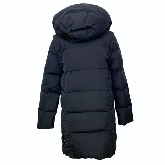 DEREK LAM 10 CROSBY 2 IN 1 BLACK PUFFER FUR HOOD FULL ZIP WINTER COAT & VEST - Picture 4 of 15